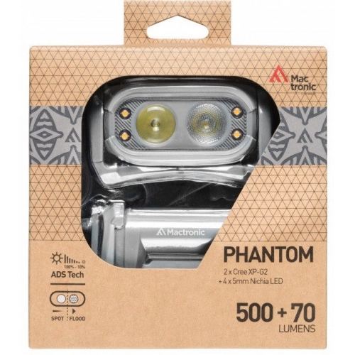 Налобный фонарь 500 лм PHANTOM холодный светодиод + 70 лм-foto7