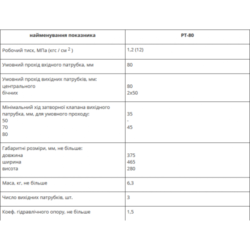 Розгалуження рукавне трьохходове РТ-80-foto2