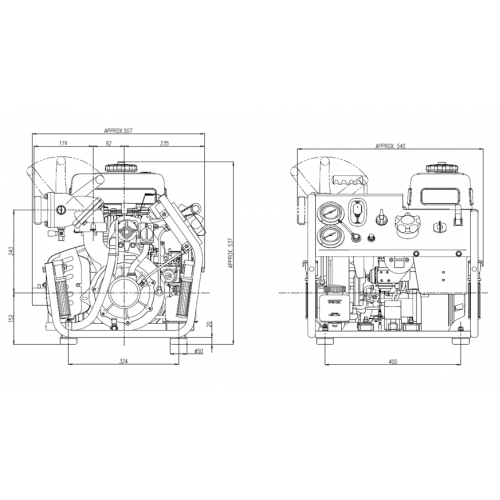 Профессиональная пожарная мотопомпа Tohatsu V20FS-foto3