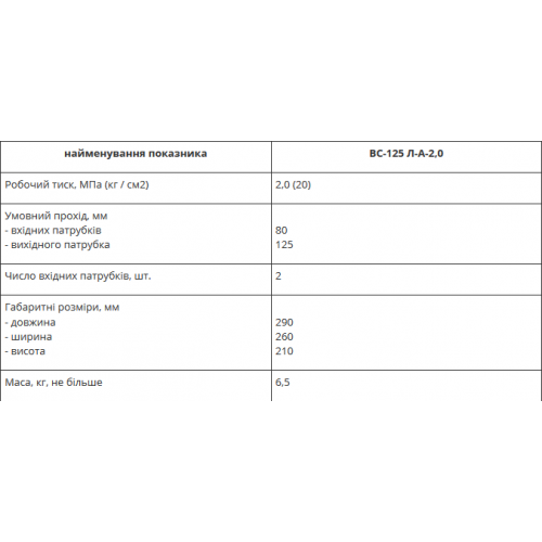 Водозбірник рукавний ВС-125 Л-А-2,0-foto3