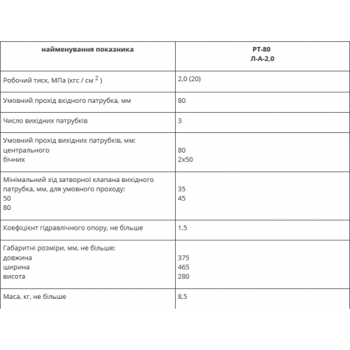 Рукавне трьоходове розгалуження РТ-80 Л-А-2,0-foto2